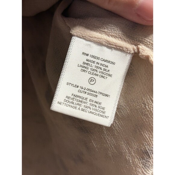 Joie Womens Large Cream Brown Cheetah Print Long Sleeve Career Casual Office - Picture 3 of 4